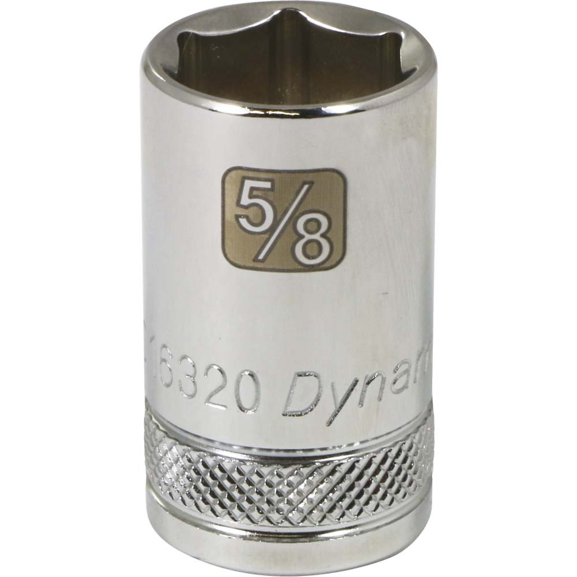 Dynamic Tools 1/2" Drive 6 Point SAE, 5/8" Standard Length, Chrome Finish Socket